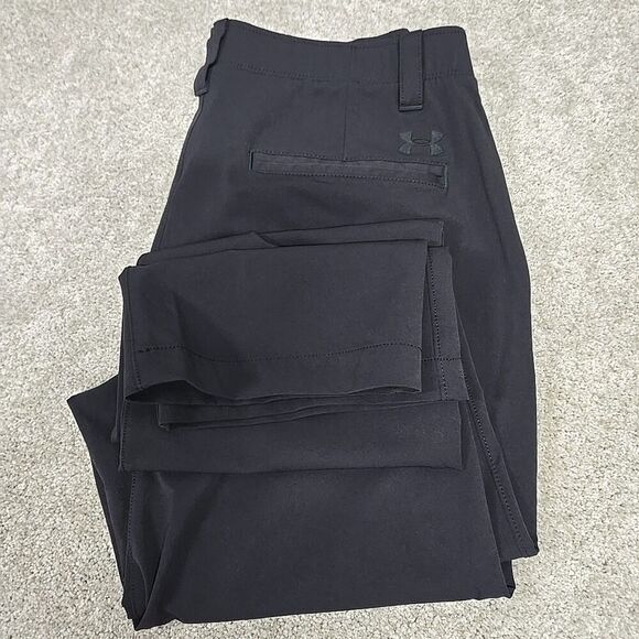 Under Armour Golf Pants Chino Performance Stretch Nylon Black Men's Size 32x32 - Picture 8 of 9